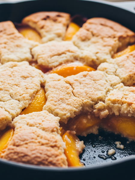 Vegan Peach Cobbler skips dairy and uses coconut oil and plant-based milk for a heart-healthy twist.